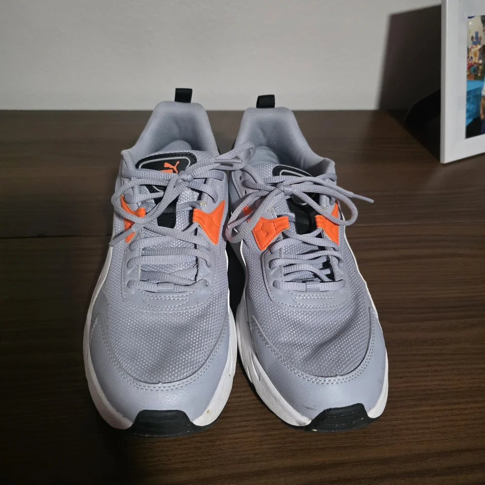 Puma Men's Gray and Orange Sneakers - Picture 3 of 6